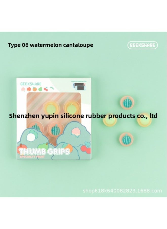 Generic - Geek Set Silicone Cat Paw Thumb Grip Set Joystick Cover For Switch And Switch Lite-Product Color:Watermelon Cantaloupe - Image 1