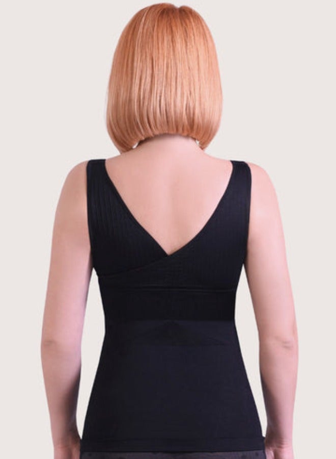 SANKOM Patent Vest with Bra Incorporated – Posture Corrector, Tummy Control, Back & Neck Support, Wire-Free Seamless Shaping Top – Class 1 Medical Device for Everyday Comfort, Travel, Workouts & Post-Pregnancy – Breathable & Hypoallergenic - Image 2