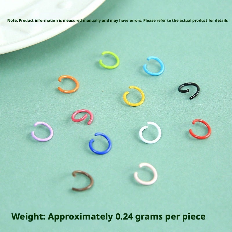 Colorful Zinc Alloy Baked Paint Open Jump Rings DIY Craft Supplies - Image 3