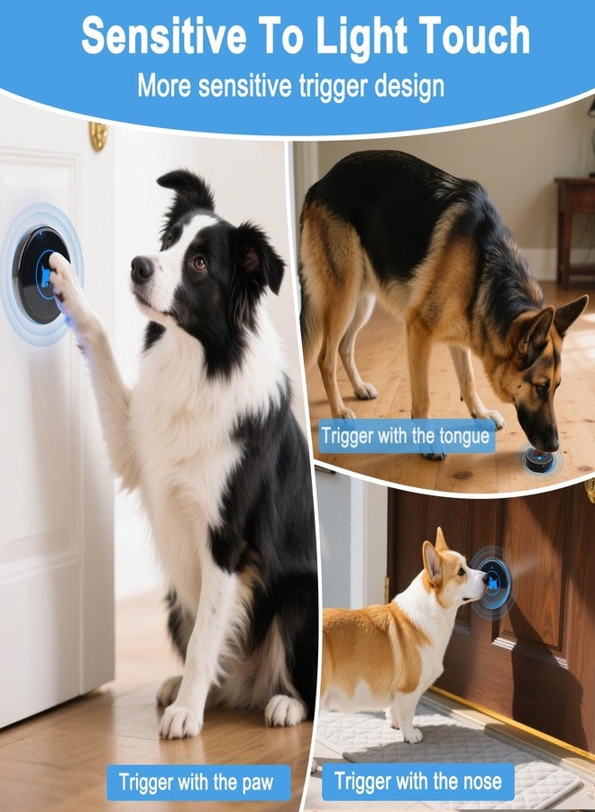 Cangecit Dog Door Bell (2026 Enhanced Touch), Wireless Dog Doorbells for Potty Training – Dog Bells to Go Outside, 1000Feet Range, Waterproof Button, 55 Melodies & 5 Notification Modes(2 Buttons) - Image 5