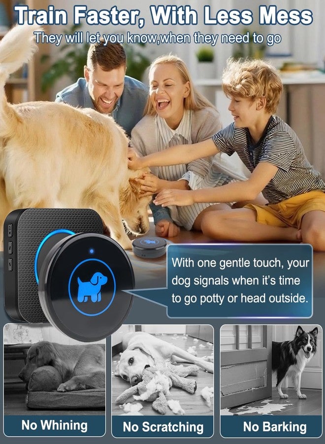 Cangecit Dog Door Bell (2026 Enhanced Touch), Wireless Dog Doorbells for Potty Training – Dog Bells to Go Outside, 1000Feet Range, Waterproof Button, 55 Melodies & 5 Notification Modes(2 Buttons) - Image 3