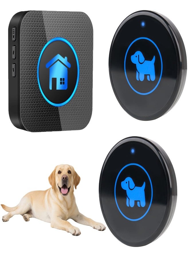 Cangecit Dog Door Bell (2026 Enhanced Touch), Wireless Dog Doorbells for Potty Training – Dog Bells to Go Outside, 1000Feet Range, Waterproof Button, 55 Melodies & 5 Notification Modes(2 Buttons) - Image 1