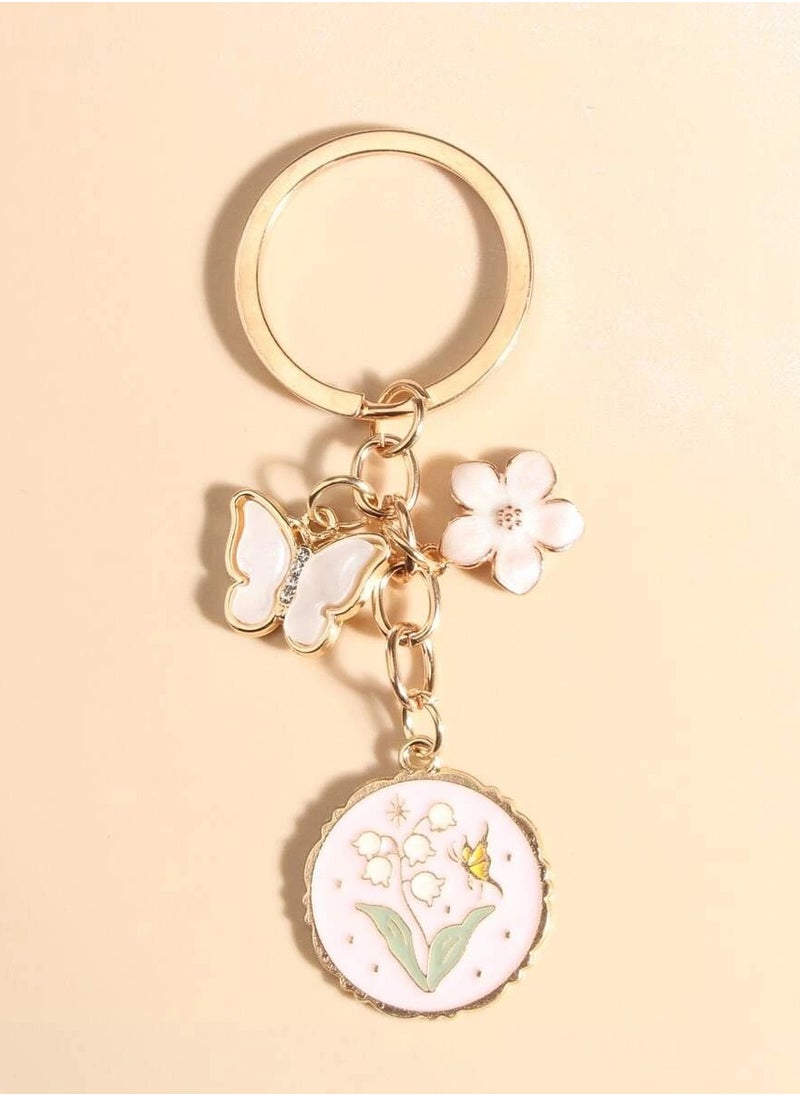 Generic - Charming Butterfly and Lily Keychain - Image 1