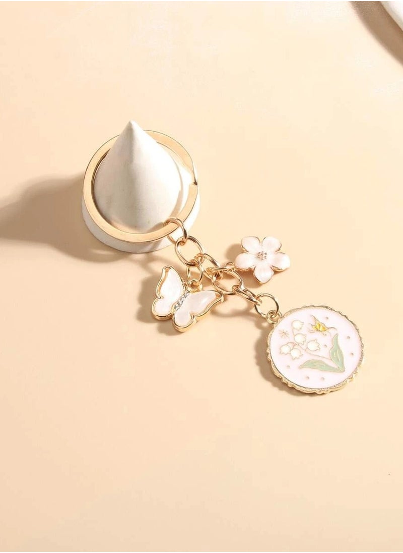 Generic - Charming Butterfly and Lily Keychain - Image 1