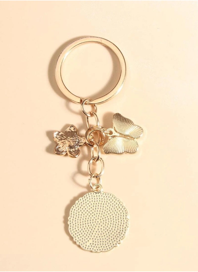 Generic - Charming Butterfly and Lily Keychain - Image 1