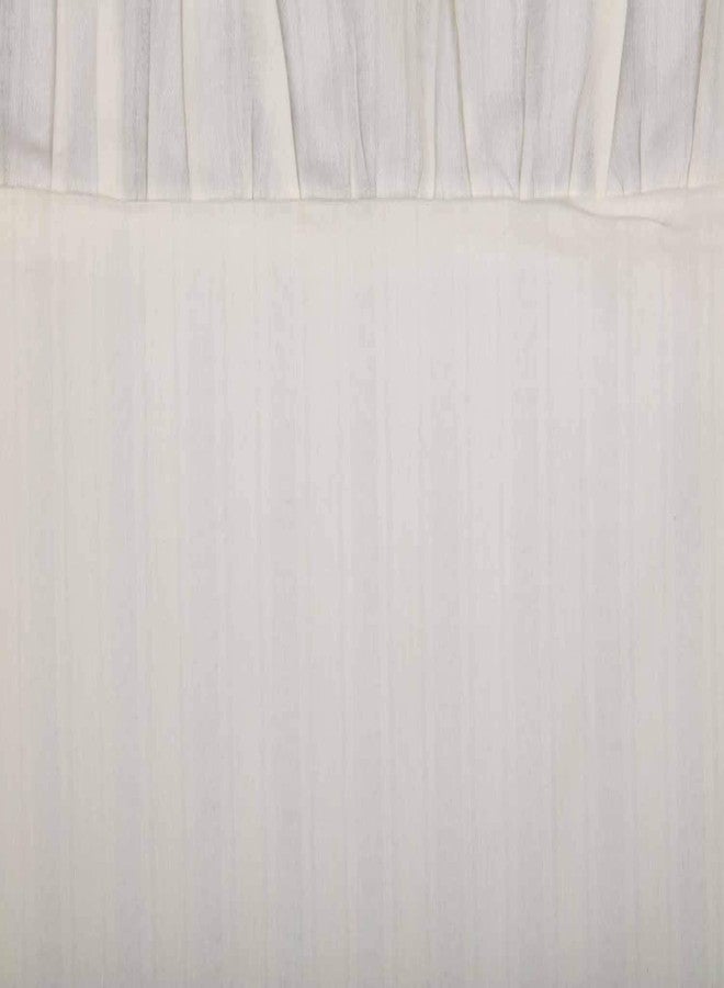 Piper Classics غطاء وسادة إيميلي الأوروبي المكشكش، مقاس 26 بوصة × 26 بوصة، بنمط خطوط متناسقة، غطاء وسادة مربع كبير من قماش أبيض كريمي مبطن، ديكور ريفي عتيق - Image 4