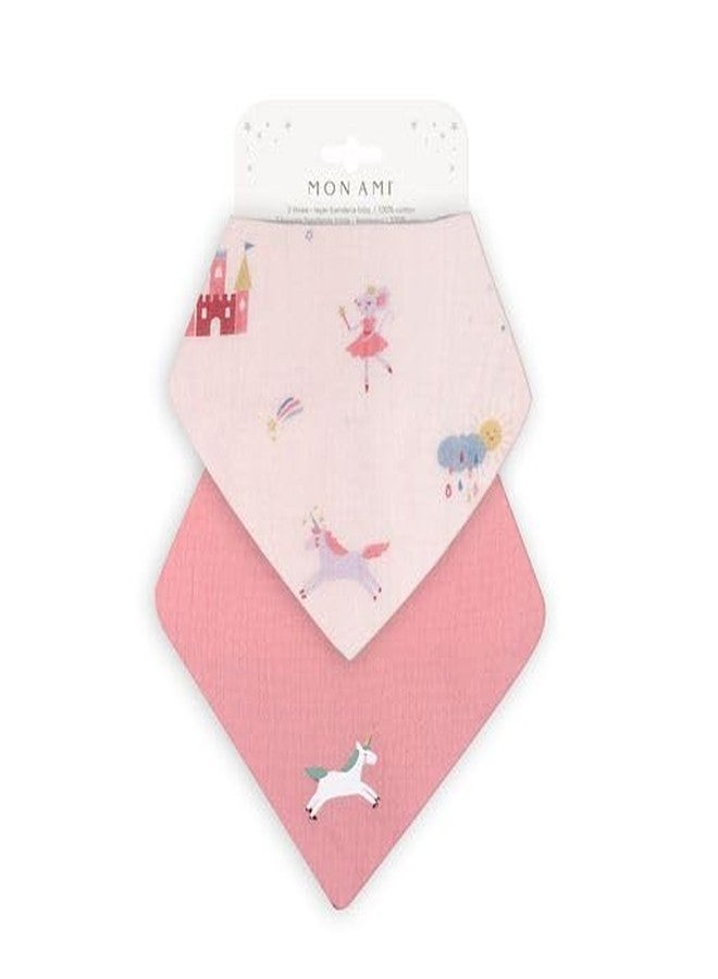 MON AMI 100% Cotton Chateau Magique 2-Pack Bib Set | Soft Terry Cloth Bibs with Adjustable Snap | Solid Design for Drooling, Teething & Mealtime | Cute Baby Essentials for Boys & Girls - Image 1