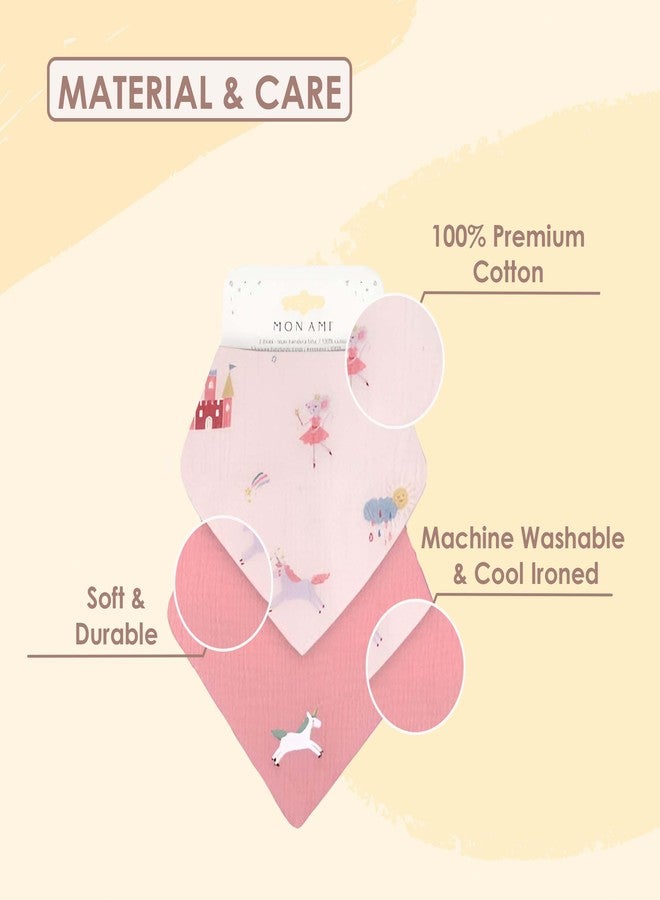 MON AMI 100% Cotton Chateau Magique 2-Pack Bib Set | Soft Terry Cloth Bibs with Adjustable Snap | Solid Design for Drooling, Teething & Mealtime | Cute Baby Essentials for Boys & Girls - Image 5