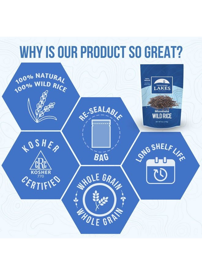 Thousand Lakes Minnesota Grown Wild Rice - 3 pounds (48 ounces) - Bulk Pouch | 100% Wild Rice | All Natural - Image 4