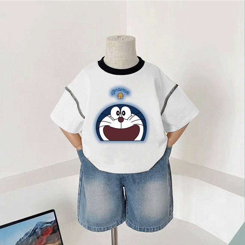 Trendy Children'S Pure Cotton Short-Sleeve T-Shirt Summer Boys' Half-Sleeve Base Shirt Girls' Summer Wear For Toddlers And Babies - Image 4