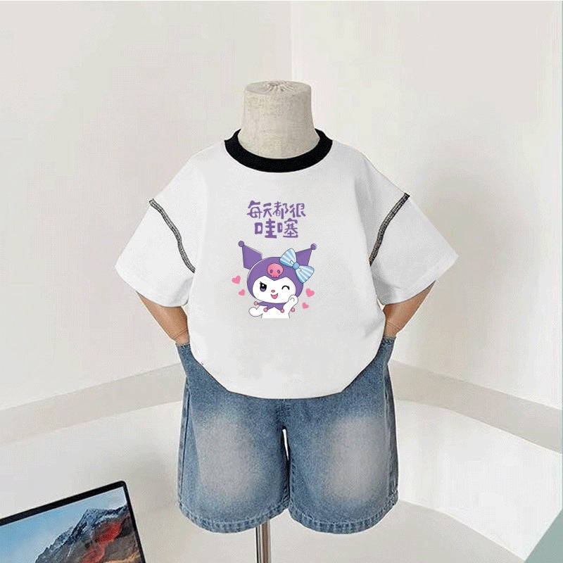 Trendy Children'S Pure Cotton Short-Sleeve T-Shirt Summer Boys' Half-Sleeve Base Shirt Girls' Summer Wear For Toddlers And Babies - Image 5