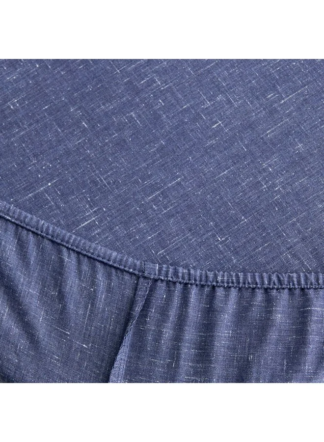 هوم بوكس شرشف سرير مزدوج مطبوع من القطن تريبِلِند ميلانج Aouli 120 × 200 × 33 سم