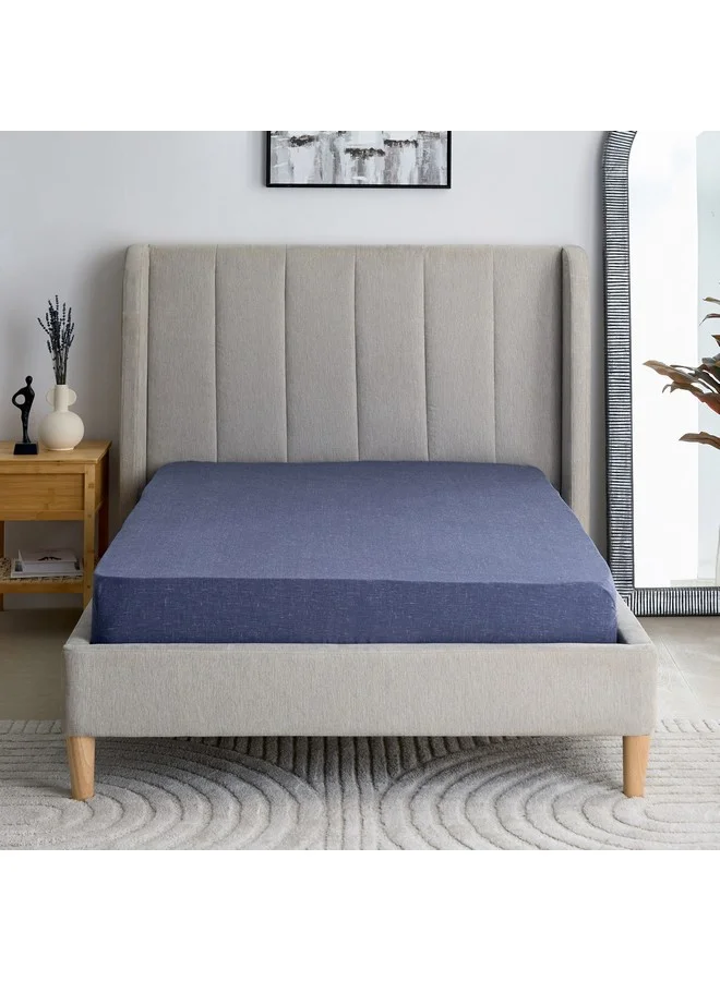 هوم بوكس شرشف سرير مزدوج مطبوع من القطن تريبِلِند ميلانج Aouli 120 × 200 × 33 سم