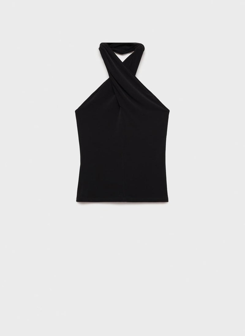MANGO Halter Neck Knitted Top  - Image 5