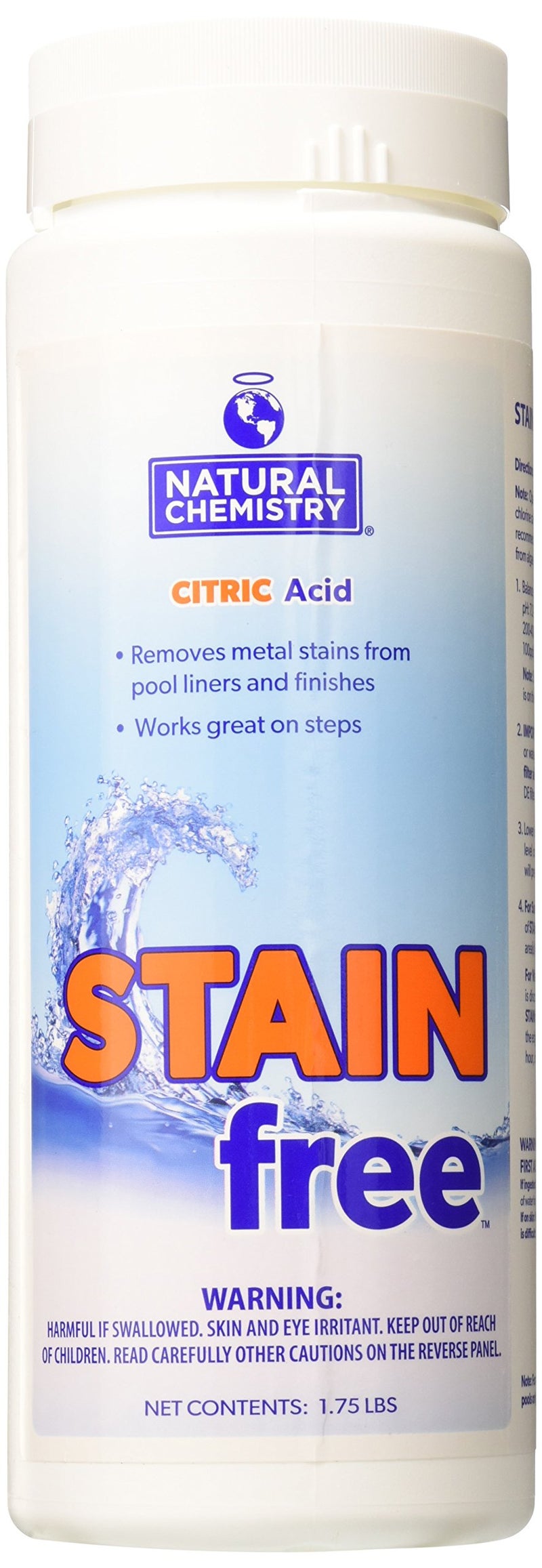 Natural Chemistry Stain Free, 1.75 lb, 100% Citric Acid, Eliminates Metal Stains and Effective on All Pool Surfaces, Works with All Sanitizing Systems - Image 3