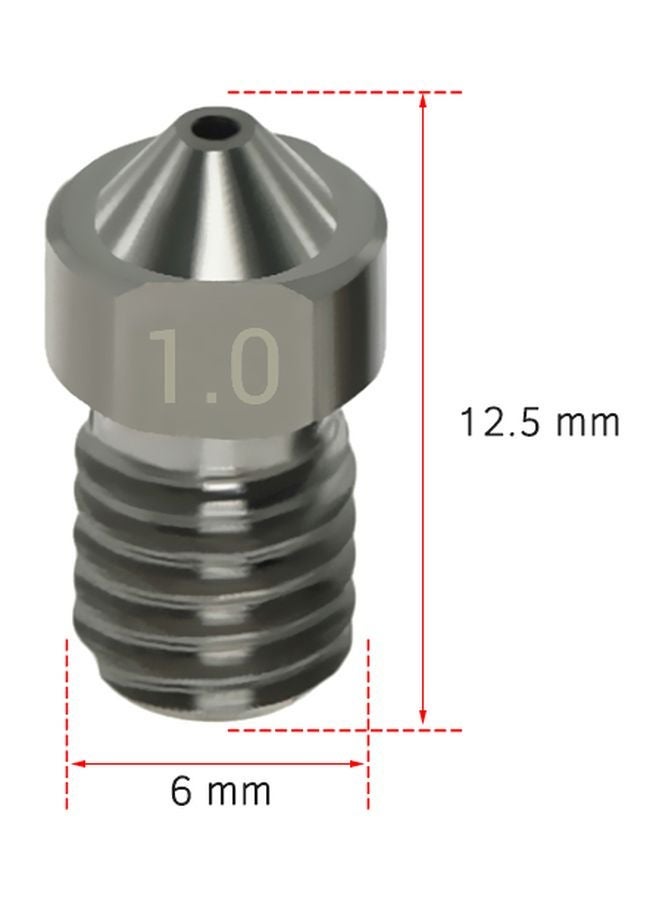 NIBEMINENT 4-Piece 3D Printer Steel Nozzle Set Silver  - Image 3