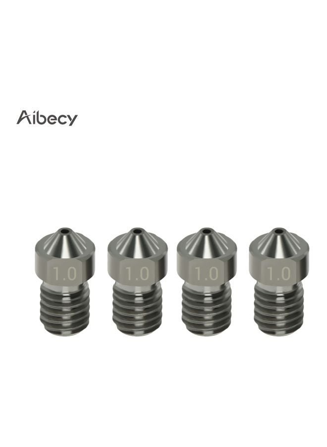 NIBEMINENT 4-Piece 3D Printer Steel Nozzle Set Silver  - Image 2