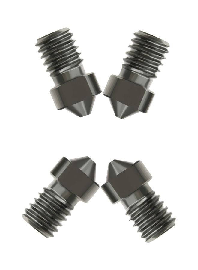 NIBEMINENT 4-Piece 3D Printer Steel Nozzle Set Silver  - Image 4