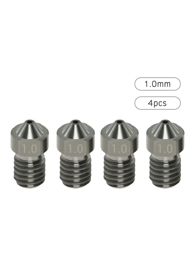 NIBEMINENT 4-Piece 3D Printer Steel Nozzle Set Silver  - Image 5