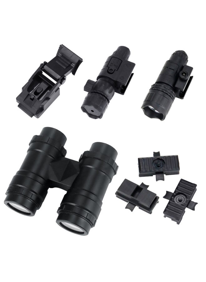 Children's Telescope Police Lights Infrared Direct COS Peripheral Toys Full Set Of Small Special Police Helmets Wholesale-Color:7 Accessories-double Barrel  - Image 1