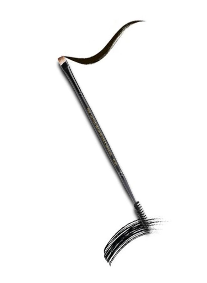 Cuffs N Lashes Dual Brow Brush E002 | 2-in-1 Fine Angled Brow Brush &Spoolie | Precision Eyebrow Definer &Groomer | Soft Premium Bristles | Handmade in India | Cruelty-Free Makeup Tool - Image 1