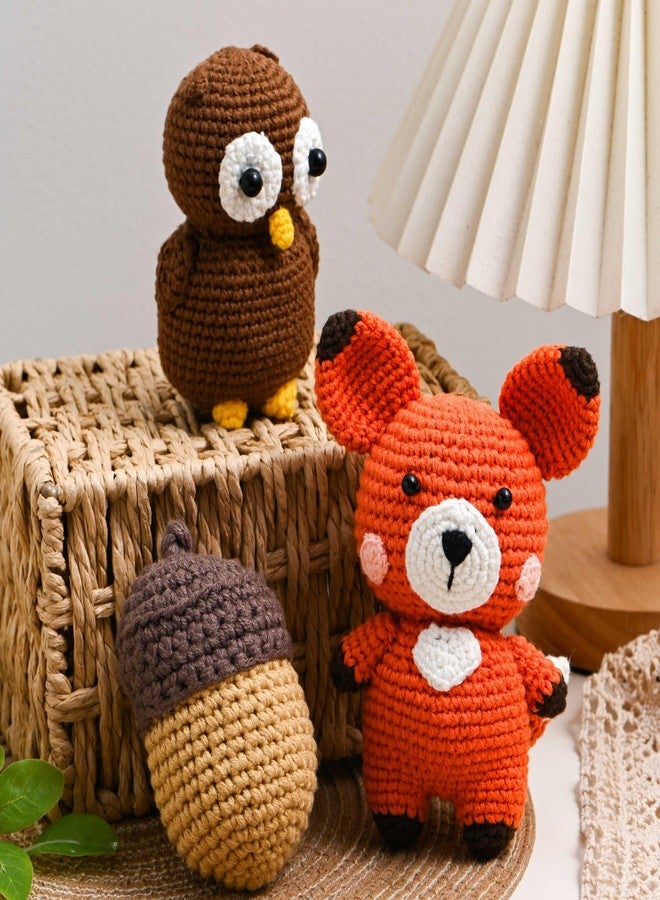 Puremigo 8 Pack Crochet Woodland Nursery Decor – Handmade Forest Animals Gifts Diaper Cake Decor for Forest Wild Woodland Creatures Baby Shower Birthday Decorations Party Favors - Image 2