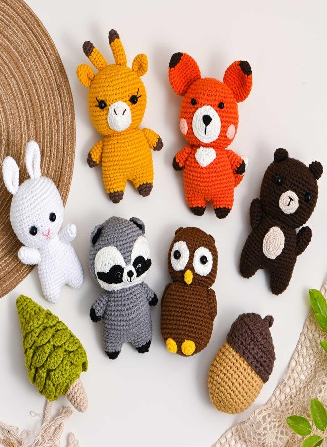 Puremigo 8 Pack Crochet Woodland Nursery Decor – Handmade Forest Animals Gifts Diaper Cake Decor for Forest Wild Woodland Creatures Baby Shower Birthday Decorations Party Favors - Image 1