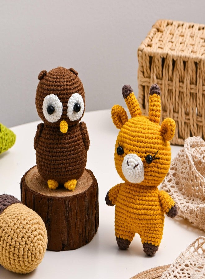 Puremigo 8 Pack Crochet Woodland Nursery Decor – Handmade Forest Animals Gifts Diaper Cake Decor for Forest Wild Woodland Creatures Baby Shower Birthday Decorations Party Favors - Image 3