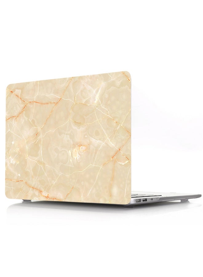 For Apple Notes Macbook Touch13 16pro Creative Color Shell Apple Laptop-Color:KZ-565 Marble Black-Applicable Model:13air (hollow)
