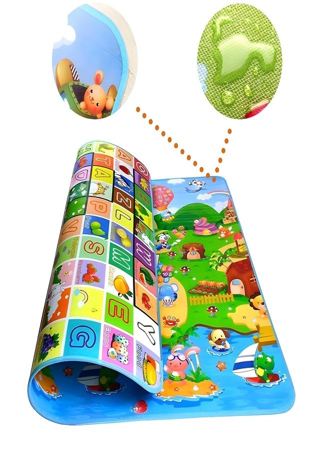 JD PRO Double Sided Water Proof Baby Play Mat, Play Mats Large Size, Baby Carpet, Play Mat Crawling Baby Play Mat, Non-Slip Crawl Floor Mat Waterproof Portable (6x4 Ft, 0.3 Cm Thickness)(Green) - Image 3