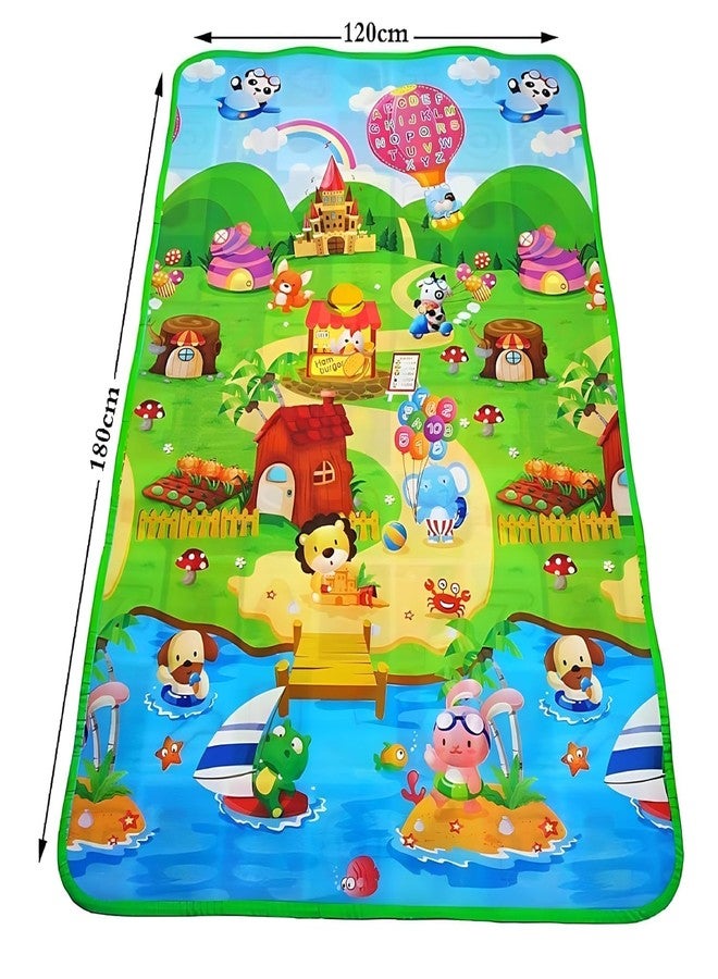 JD PRO Double Sided Water Proof Baby Play Mat, Play Mats Large Size, Baby Carpet, Play Mat Crawling Baby Play Mat, Non-Slip Crawl Floor Mat Waterproof Portable (6x4 Ft, 0.3 Cm Thickness)(Green) - Image 2