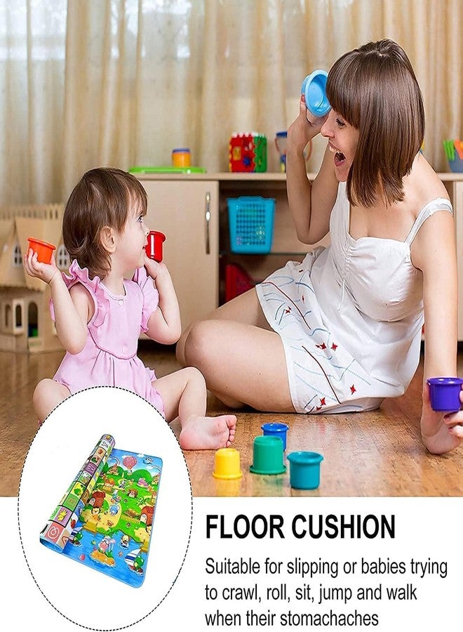 JD PRO Double Sided Water Proof Baby Play Mat, Play Mats Large Size, Baby Carpet, Play Mat Crawling Baby Play Mat, Non-Slip Crawl Floor Mat Waterproof Portable (6x4 Ft, 0.3 Cm Thickness)(Green) - Image 4