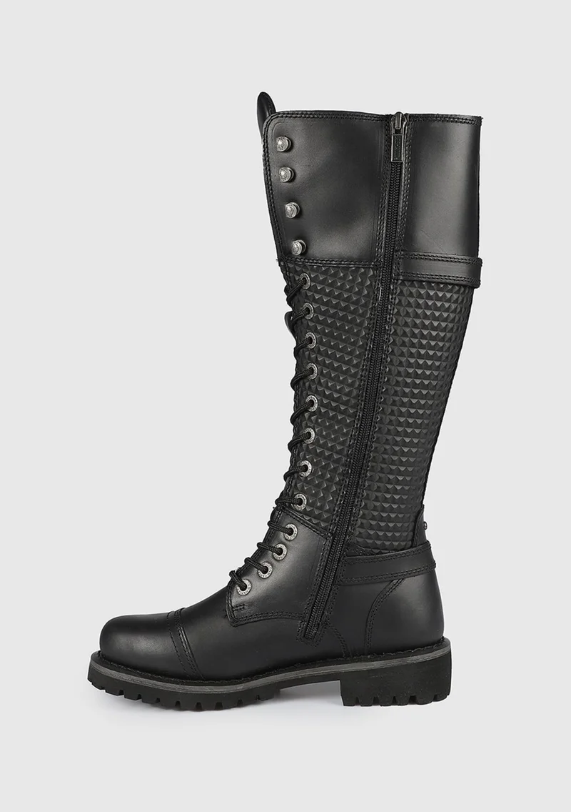 HARLEY DAVIDSON Tiny Black Women's Leather Boots 025Z100533
