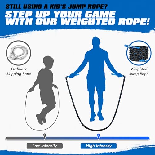 Ayombo Jump Rope, Home Gym Weighted Jump Rope, 1.5lb Heavy Jumprope for Men Women kids, Workout Equipment Accessories for Exercise,Improve Speed and Training Muscle, Full Body Exercise at Home - Image 3
