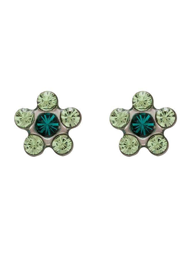Studex Daisy August Peridot Stone Allergy Free Ear Studs - Image 1