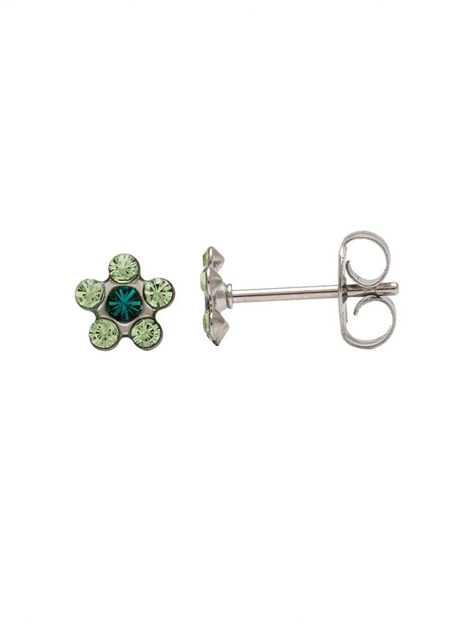 Studex Daisy August Peridot Stone Allergy Free Ear Studs - Image 3