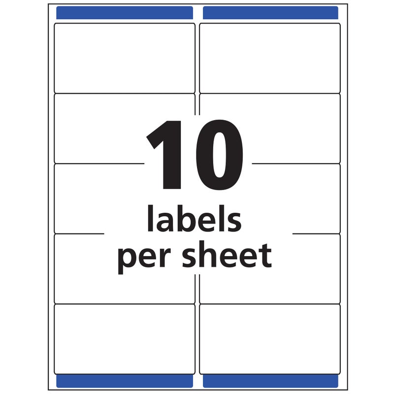 Avery Printable Shipping Labels with Sure Feed, 2" x 4", Matte Clear, 100 Blank Mailing Labels (18663) - Image 5