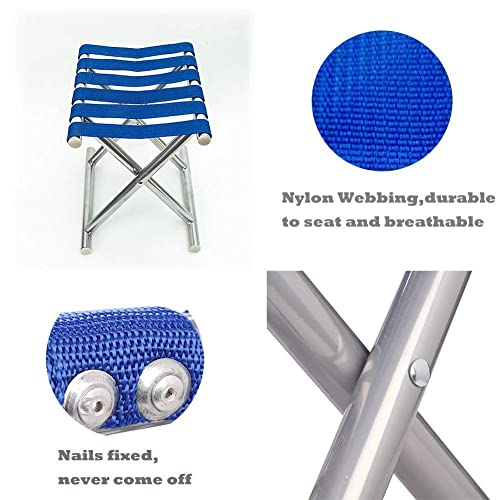 Hetzon Sales Foldable Camping Chair, Heavy Duty Outdoor Portable Lightweight Folding Stool, Fishing Hiking Beach Picnic Stool Collapsible Camping Stool Mini for Travel Garden Chair (Foldng Chair) - Image 4