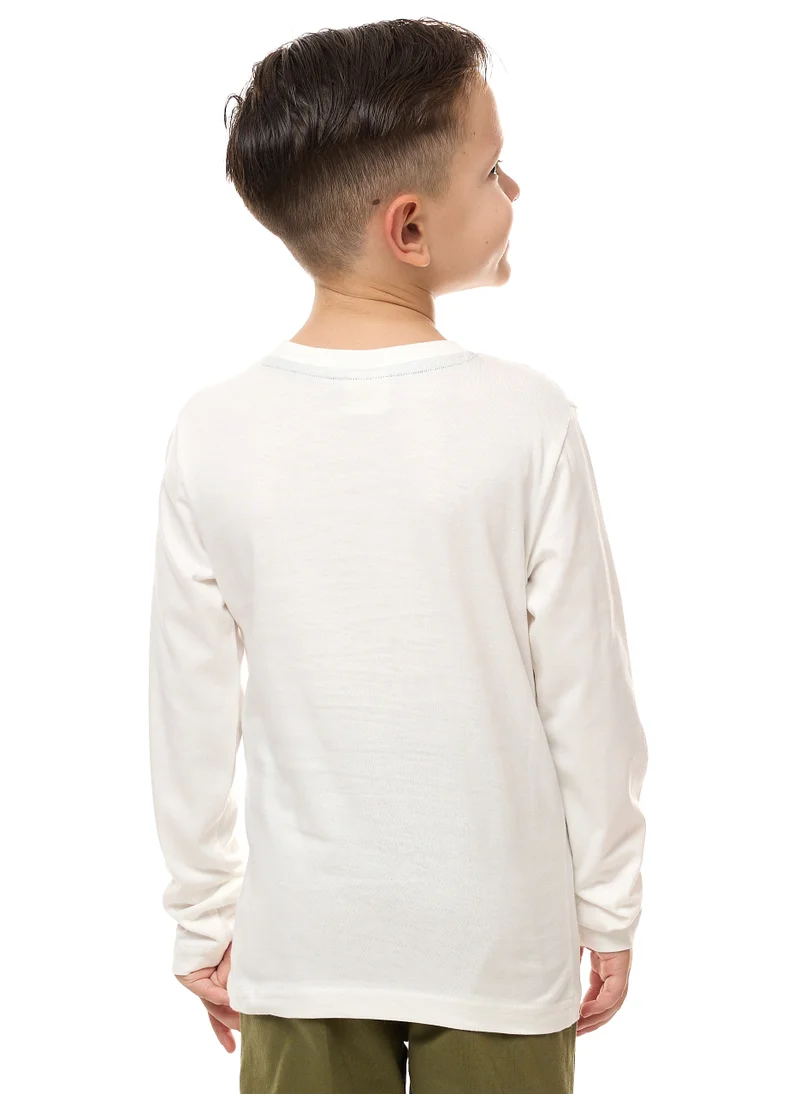 victor and jane Boys'  Off white Long Tee (2 - 8yrs)