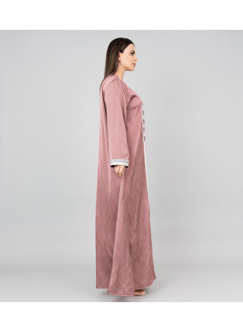 اكسا جلابية كريستال ميستيك وردي - Image 3