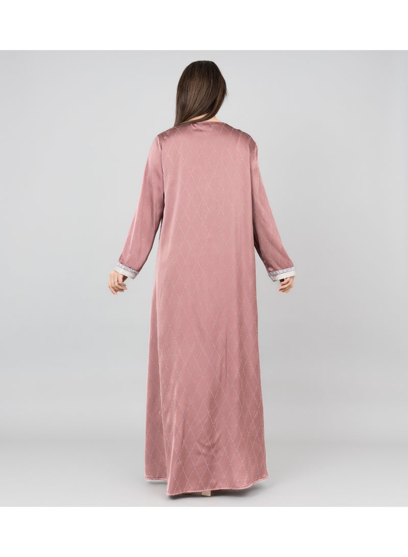 اكسا جلابية كريستال ميستيك وردي - Image 2