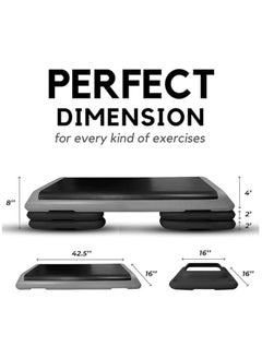 Yes4All Yes4All Adjustable Workout Aerobic Exercise Step Platform Health Club Size with 4 Adjustable Risers Included and Extra Risers Options  - Image 2
