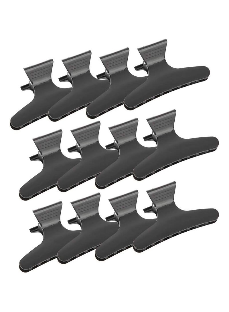 بلومنغ تايم مجموعة مشابك شعر على شكل فراشة مكونة من 12 قطعة باللون الأسود - Image 4