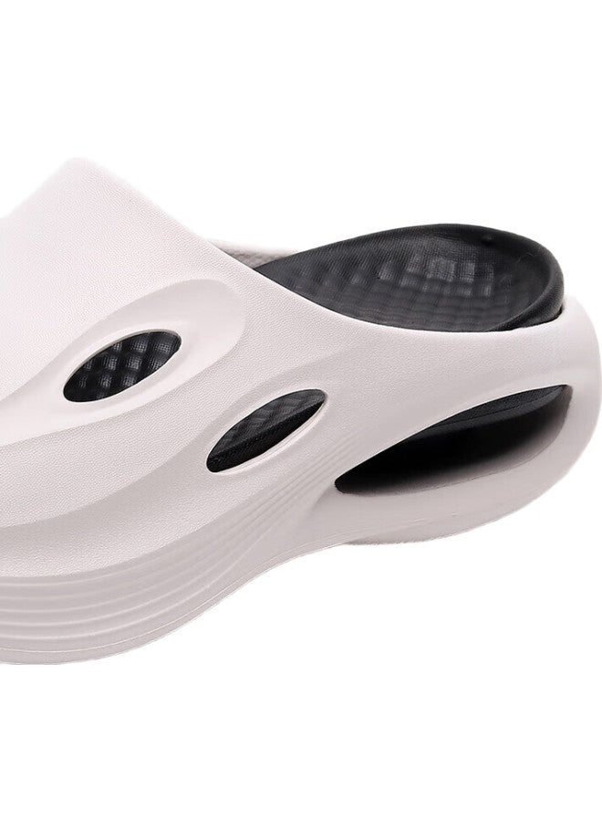 GUOLUOFEI Men'S Summer Outdoor Casual Trendy Thick-Soled Anti-Slip Slippers Women White Pink 38-39 - Image 3