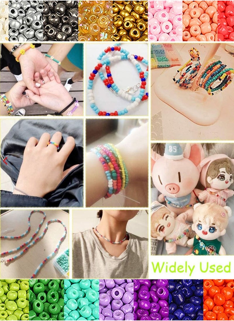 ماونتين جيمس خرز البذور ، خرز حرفي صغير مجموعة متنوعة مع صندوق منظم لأساور DIY ، صنع المجوهرات دائري 4 مم  - Image 2