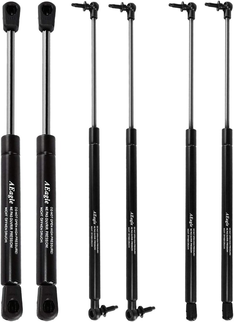AEagle 2 Window + 2 Hatch + 2 Hood Lift Supports Struts for 99-04 Jeep Grand Cherokee - Image 1