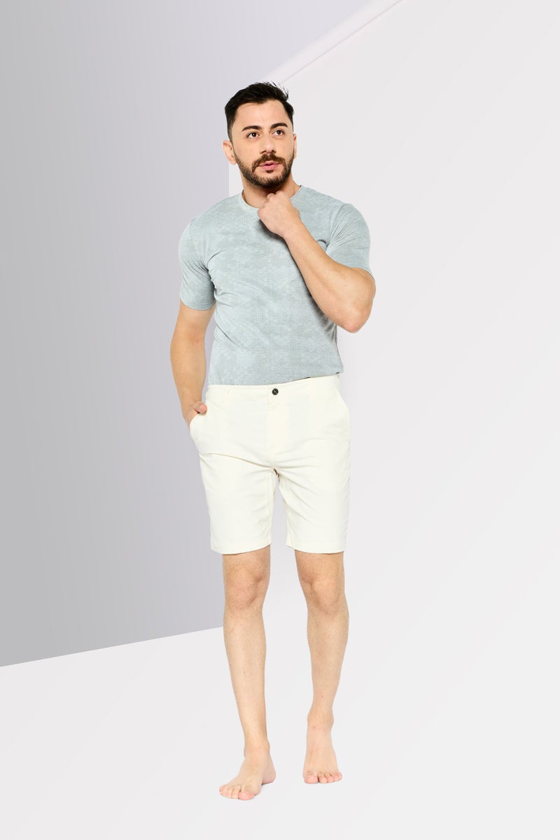 Sundek Men Plain Swimwear Board Shorts, Off White  - Image 2