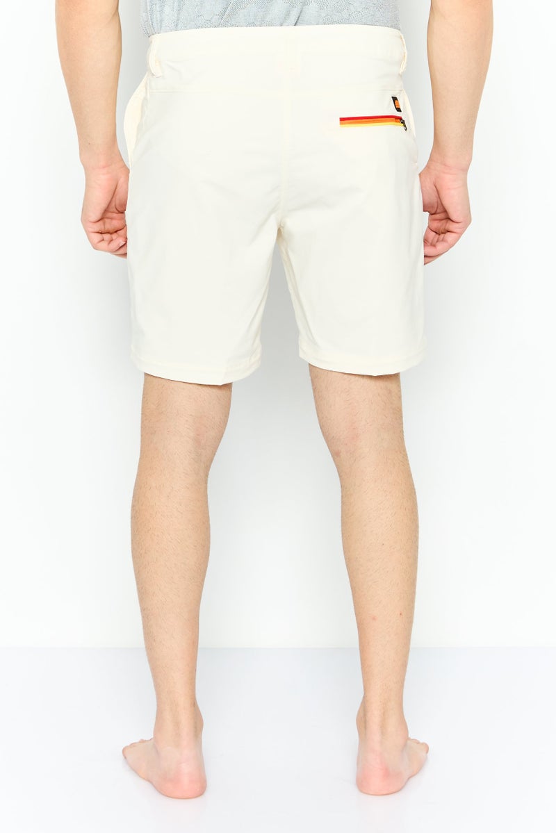 Sundek Men Plain Swimwear Board Shorts, Off White  - Image 4