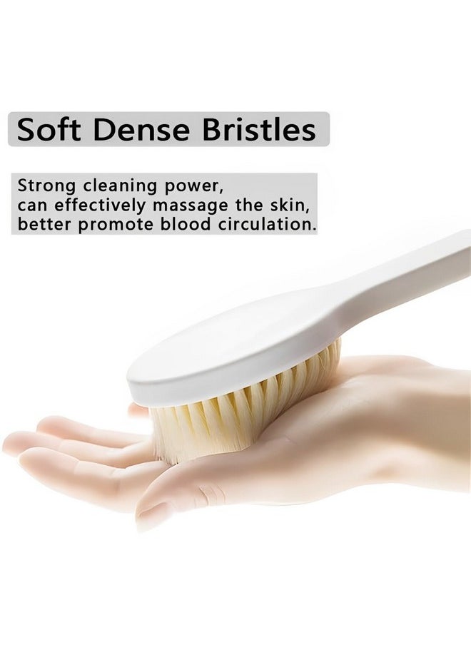 Generic ZEPZY Bath Body Brush with Soft Comfortable Bristles Long Handle Gentle Exfoliation Improve Skin's Health and Beauty Wet or Dry Brushing Back Scrubber for Shower Pack of 1 (WHITE)  - Image 5