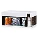 MOCBURIKU 164 Scale Diecast Display Case for Hot Wheel Storage with LED Lights Stackable Electric Garage with Voice Control 3 Replaceable 3D Scenes Parking Lot Diorama for Model Cars White - Image 3